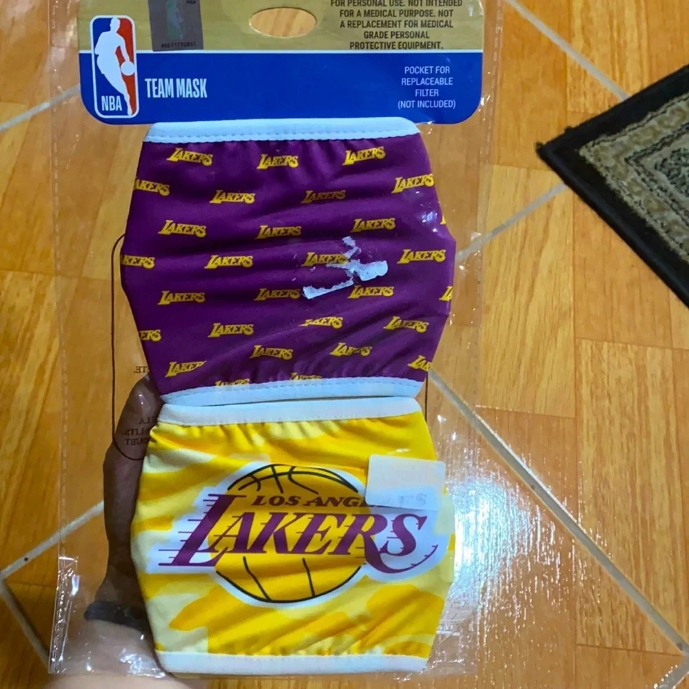 New NBA lakers face mask 2 piece
